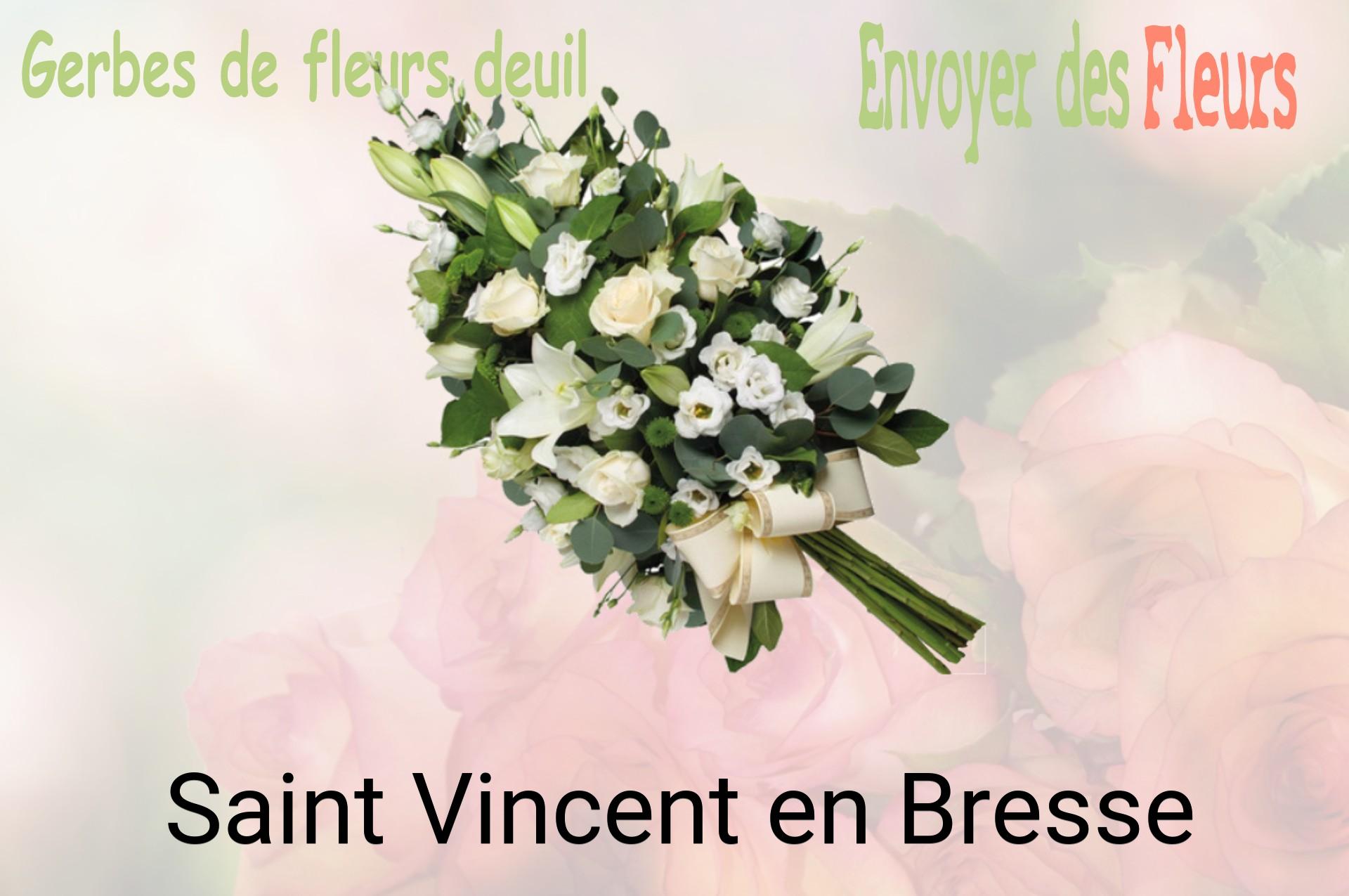Gerbe de fleurs de deuil livrée à Saint-Vincent-en-Bresse